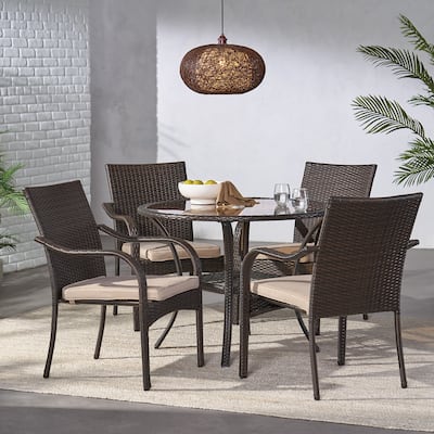 San Pico Wicker Outdoor 5-piece Dining Set by Christopher Knight Home