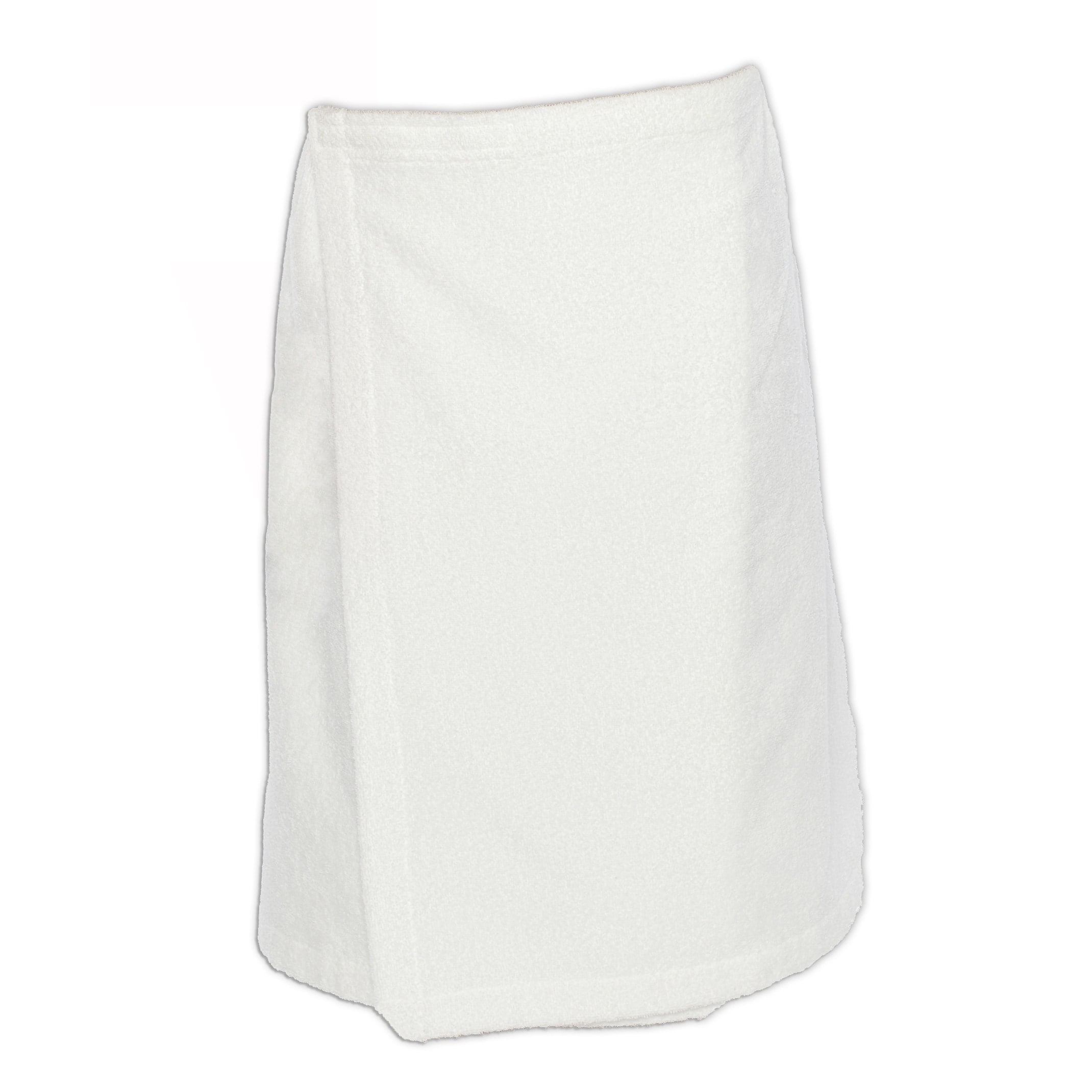 Authentic Hotel and Spa Turkish Cotton Terry White Women's Spa and Shower Towel Wrap
