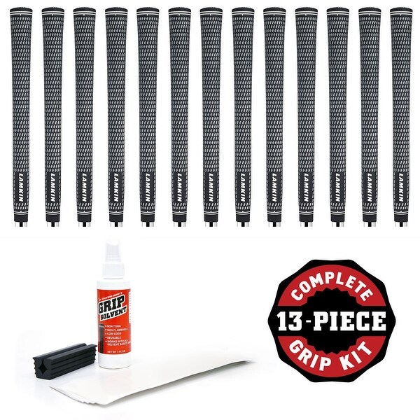 Lamkin Crossline Standard 0.580 - 13 pc Golf Grip Kit (with tape, solvent, vise clamp)