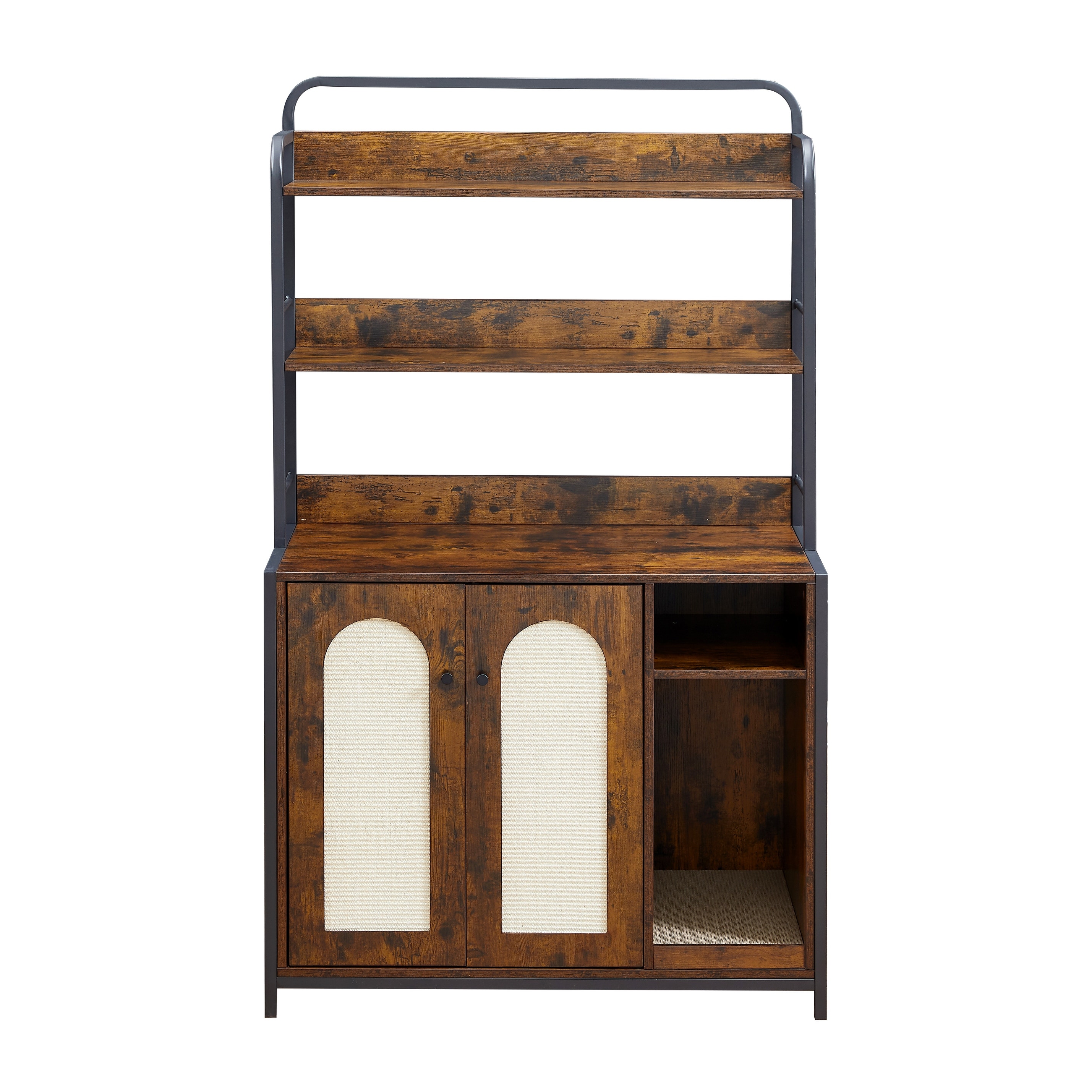 Large Hidden Cat Litter Box Enclosure Furniture with Shelf Bed