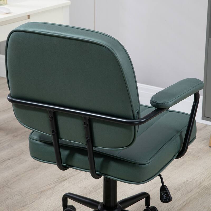 Home Office Chair with Swivel Wheels, Adjustable Height Computer Desk Chair, Microfiber Armchair with Tilt Function - N/A