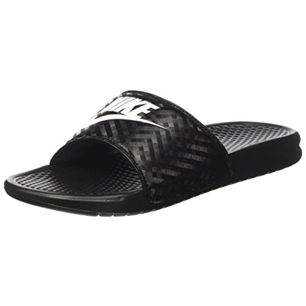 nike sandals womens black and white