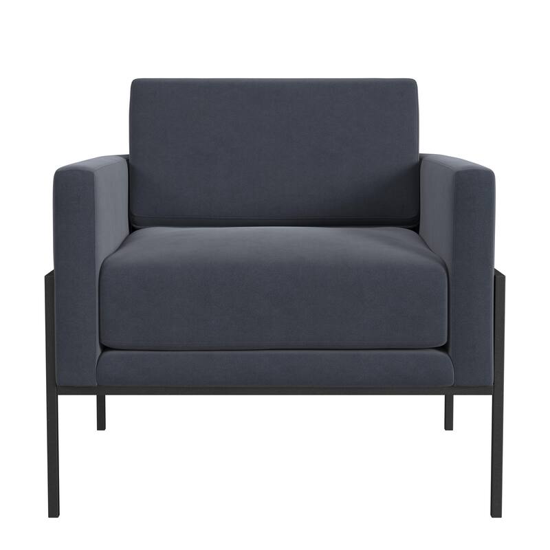 HomePop Modern Upholstered Club Chair w/Metal Frame