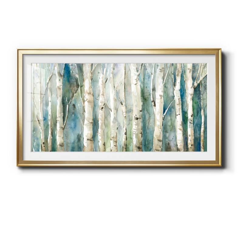 Birch River Walk- Premium Gallery Framed Print - Ready to Hang