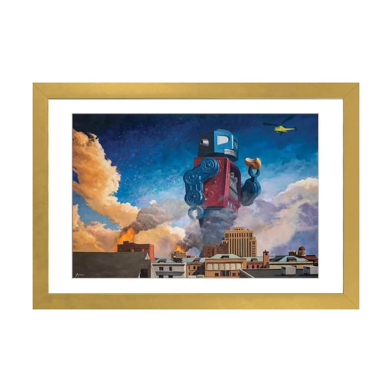 iCanvas "Lunchtime" by Eric Joyner - Gold - 16x24x1
