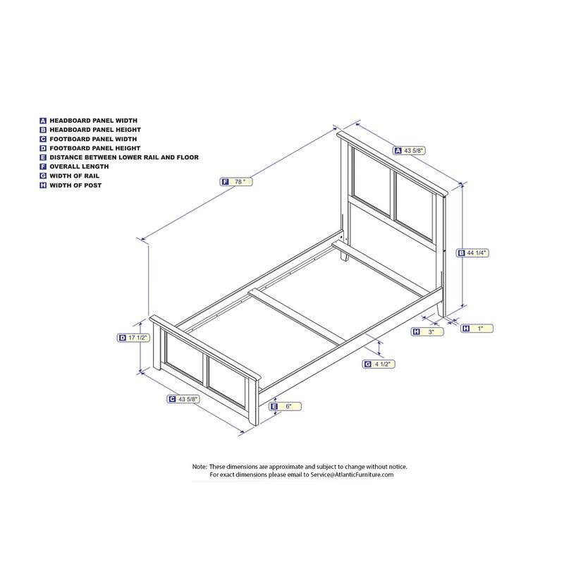 Twin Bed Frame Modern Traditional Style White Finish, Matching Footboard, Bedroom Furniture