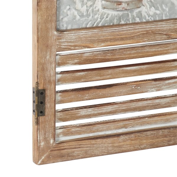 Large Wood And Metal Garden Door Wall Decor Panels Set Of 2 15 X 52 Overstock 32017292