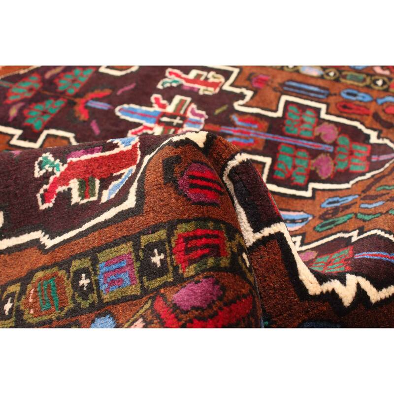 ECARPETGALLERY Hand-knotted Teimani Dark Brown Wool Rug - 2'9 x 4'6