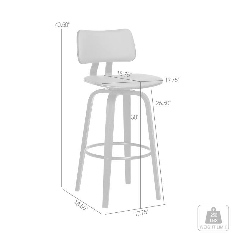 Pico Upholstered Swivel Bar/Counter Stool