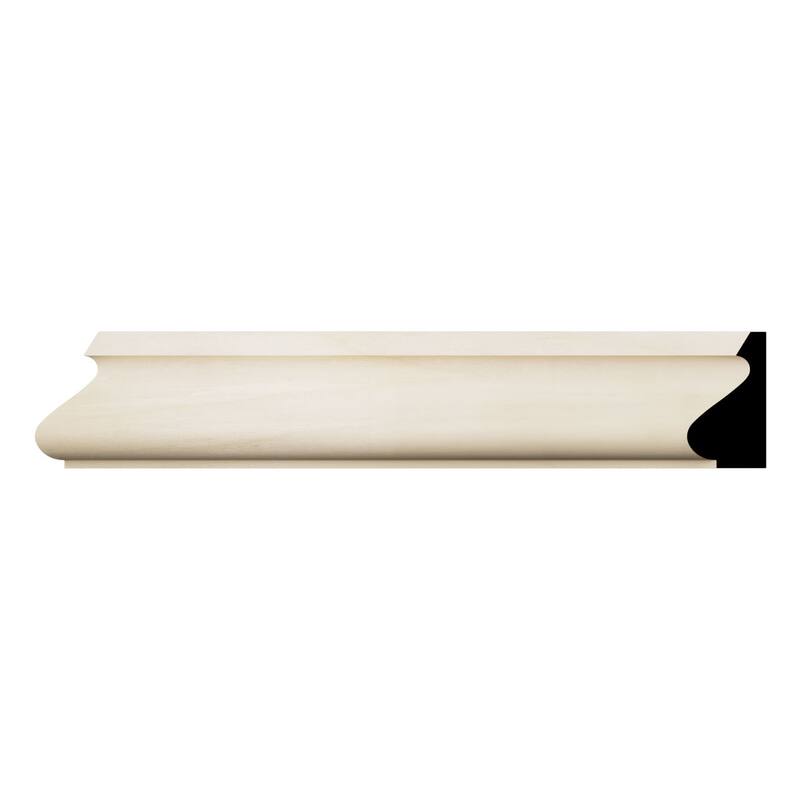 WM163: Americraft Finger-Joint Pine Base Cap Moulding - 11/16"D x 1 3/8"W x 96"L - Poplar