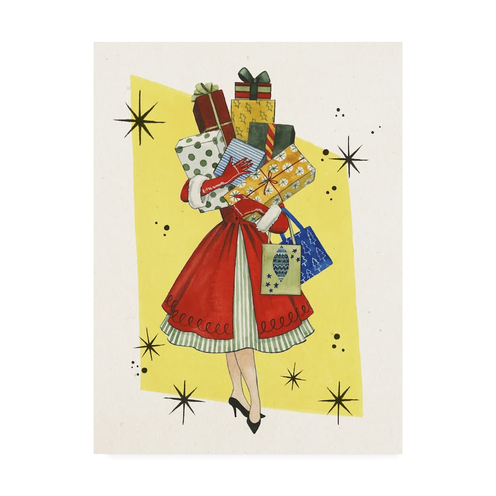 Grace Popp 'Vintage Christmas Ii' Canvas Art