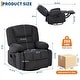 preview thumbnail 2 of 14, Garvee 360° Swivel Recliner Chair with Vibration Massage and Heating, Extra-Wide Chenille Sofa for Living Room/Bedroom