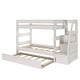 preview thumbnail 8 of 14, Modern Farmhouse Twin Over Twin Bunk Bed with Staircase and Trundle