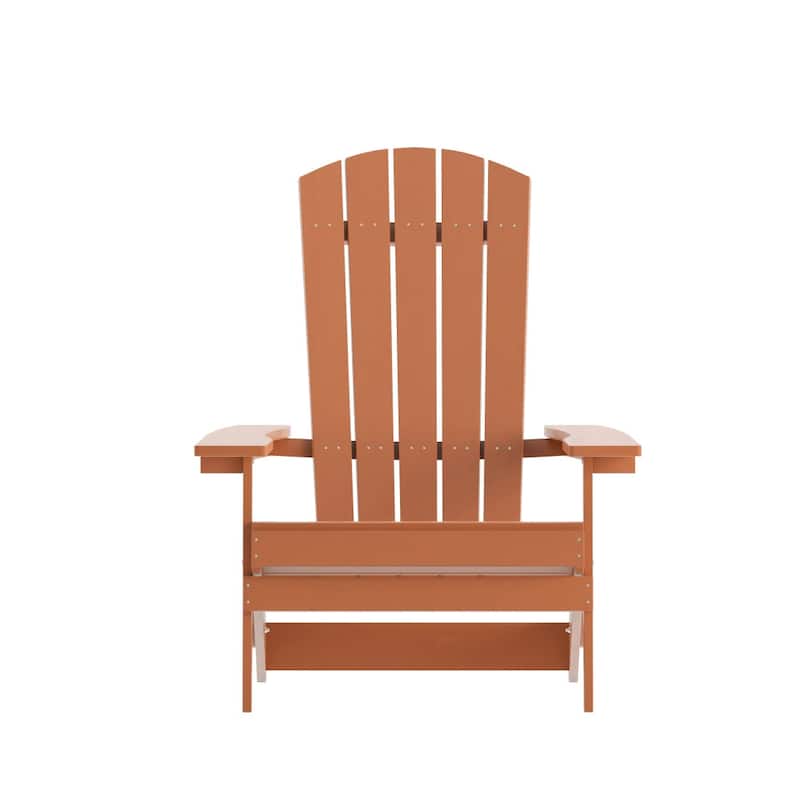 Poly-resin Folding Adirondack Indoor/Outdoor Patio Chair (Set of 4)