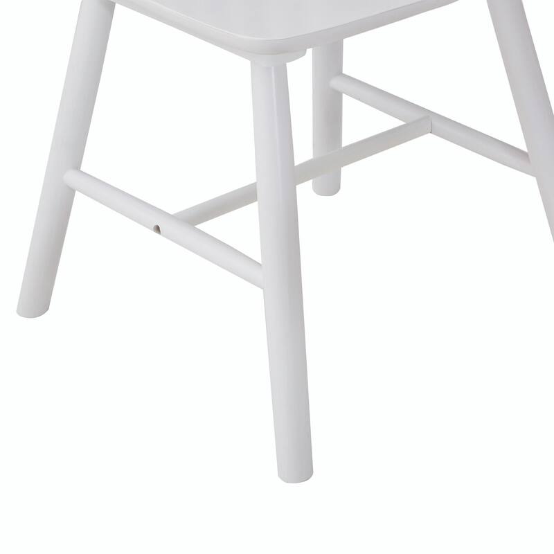 Set of 4 Rubber Wood Dining Chairs, Solid Wood