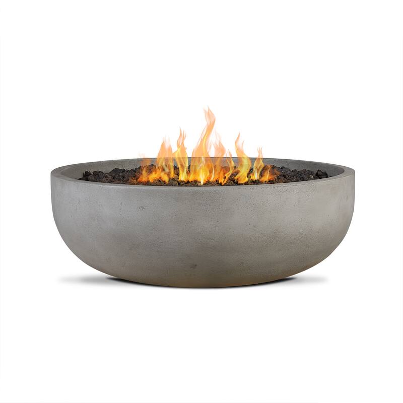 Bryce 38" LP Fire Bowl in Fog Made in the USA by Real Flame