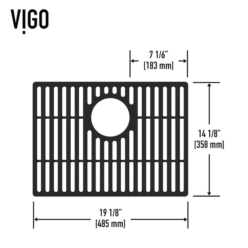 VIGO 19" L X 14" W Silicone Protective Bottom Grid for Kitchen Sink