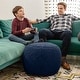 preview thumbnail 90 of 110, Jaxx Ellis Pouf - Modern Shearling Faux-Lamb Plush Fleece Ottoman