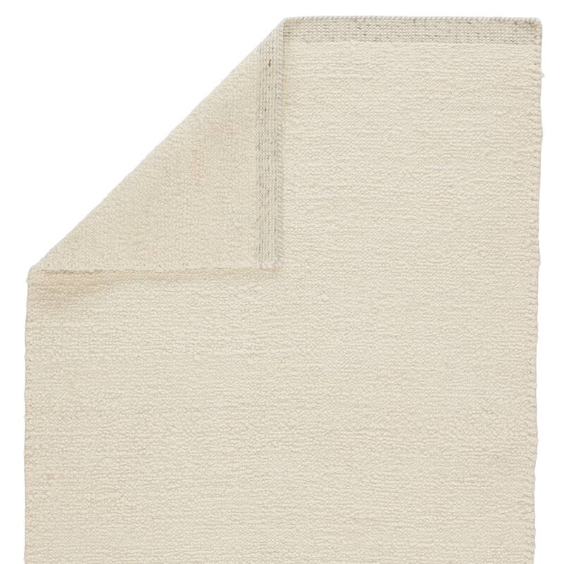 Jayda Handmade Solid Cream/ Light Gray Area Rug