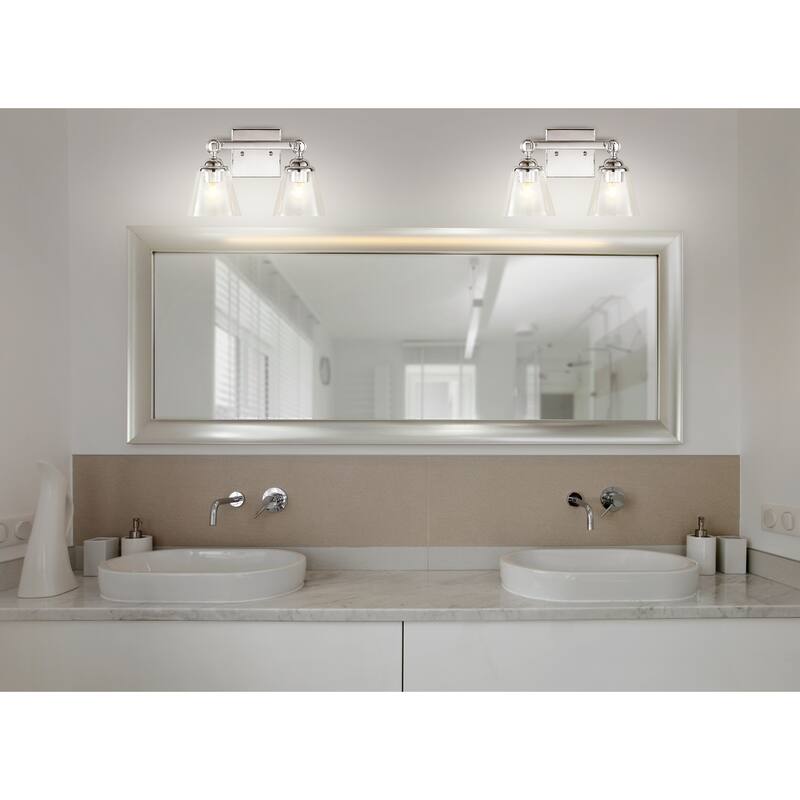 August Hurricane Metal/Glass Vanity, Chrome by JONATHAN Y