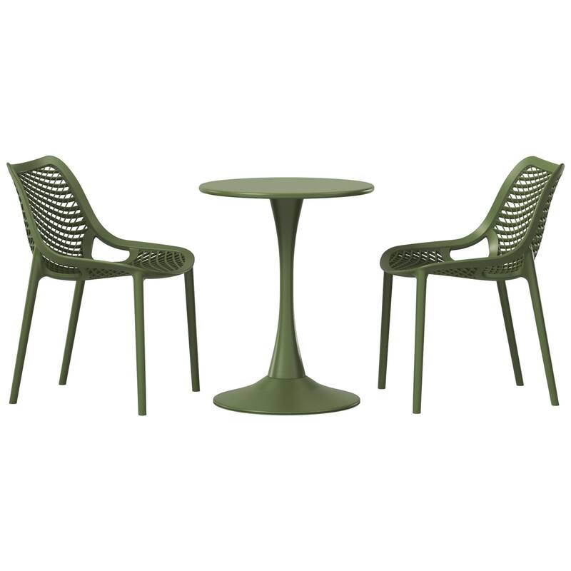 Frond and Form 2-Person Outdoor Round Dining Set