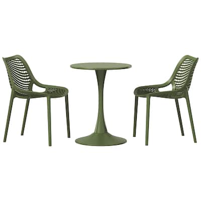 Frond and Form 2-Person Outdoor Round Dining Set