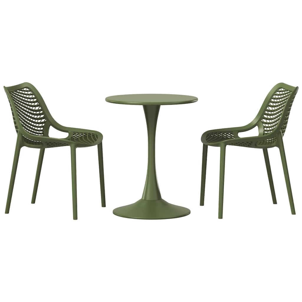 Frond and Form 2-Person Outdoor Round Dining Set