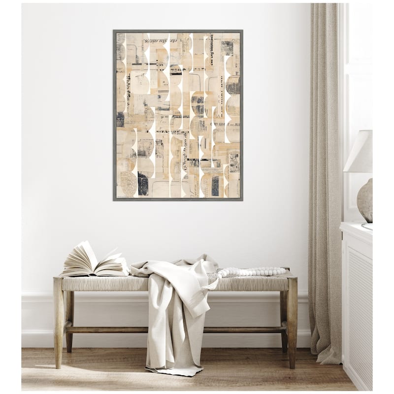 Kate and Laurel Revolved Half Moon FC by Felicia Dadak Framed Canvas Wall Art Print