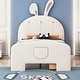 preview thumbnail 27 of 44, Velvet platform bed with stylized headboard White - Twin
