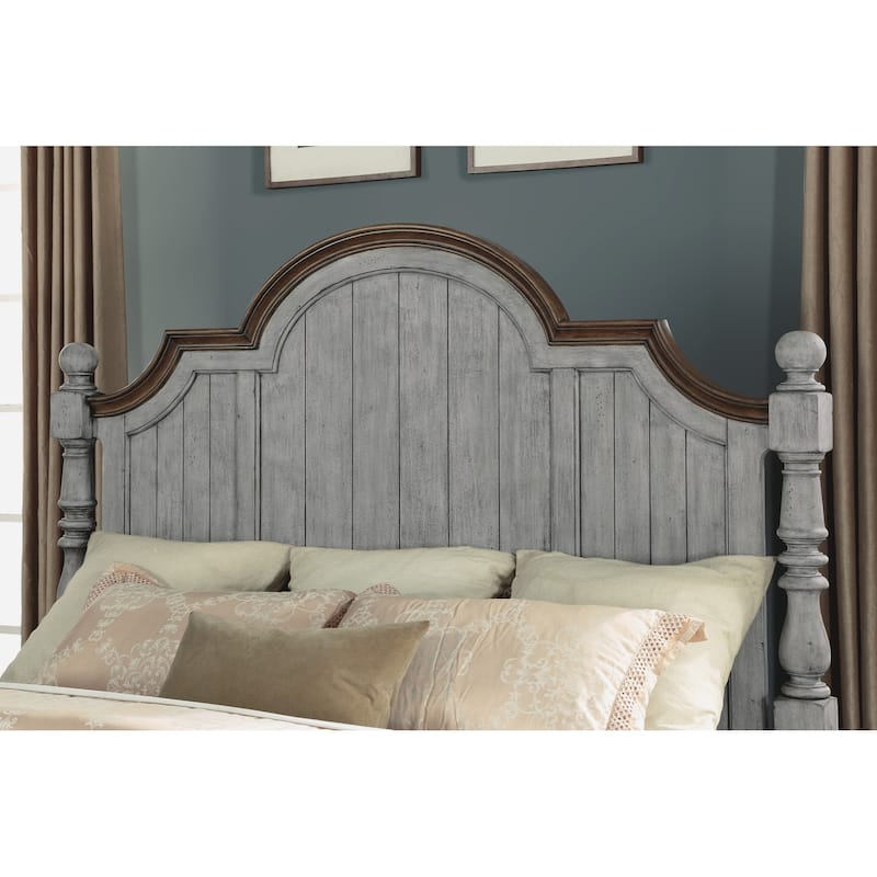 Plymouth Gray King Poster Bed by Flexsteel