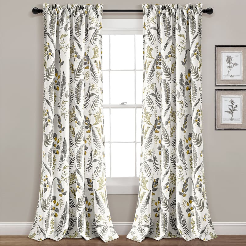 Lush Decor Devonia Allover Light Filtering Window Curtain Panel Pair