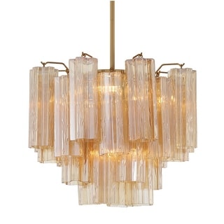 Crystorama Lighting Group ADD-300-AM Addis 4 Light 18" Wide Waterfall