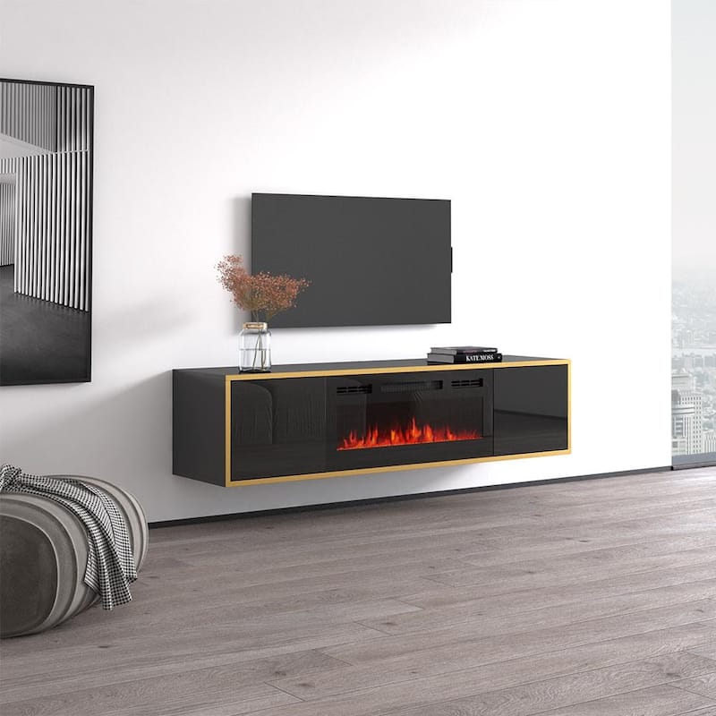 Goldie BL-EF Electric Fireplace 65" TV Stand
