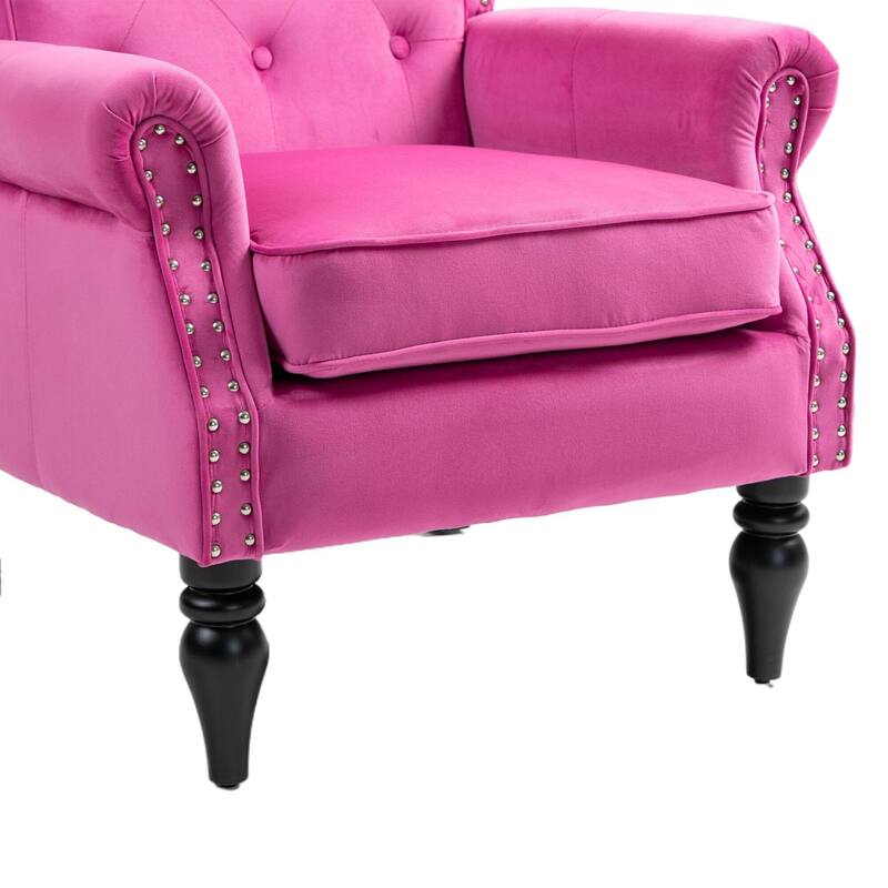 Mid Century Nailhead Decorative Armchair
