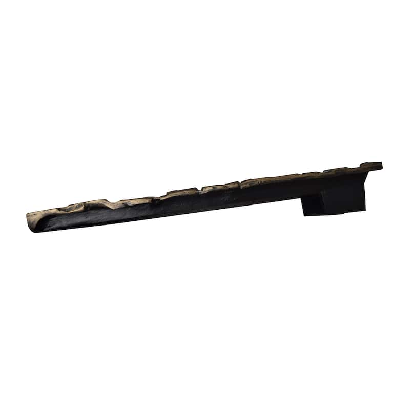 Slate Stone Rock Cast Aluminum Downspout Gutter 24 in. Splash Block