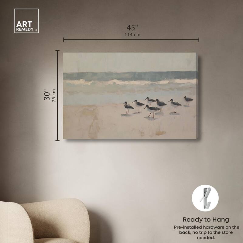 Seagulls at the Beach II Canvas by Art Remedy, Gallery Wrapped
