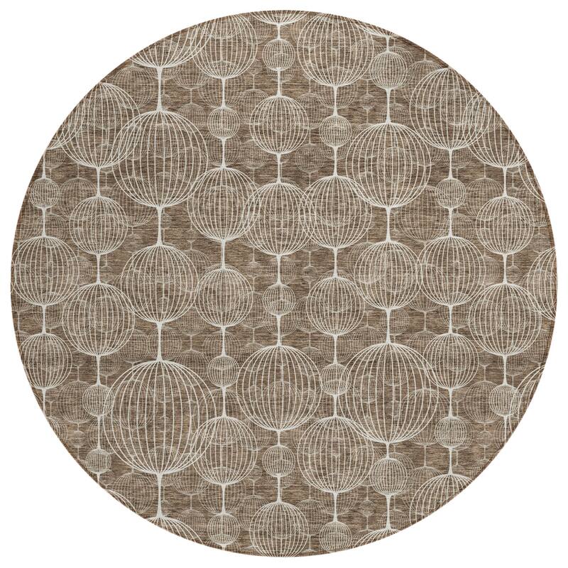 HomeRoots Geometric Transitional Rectangle Outdoor Rug