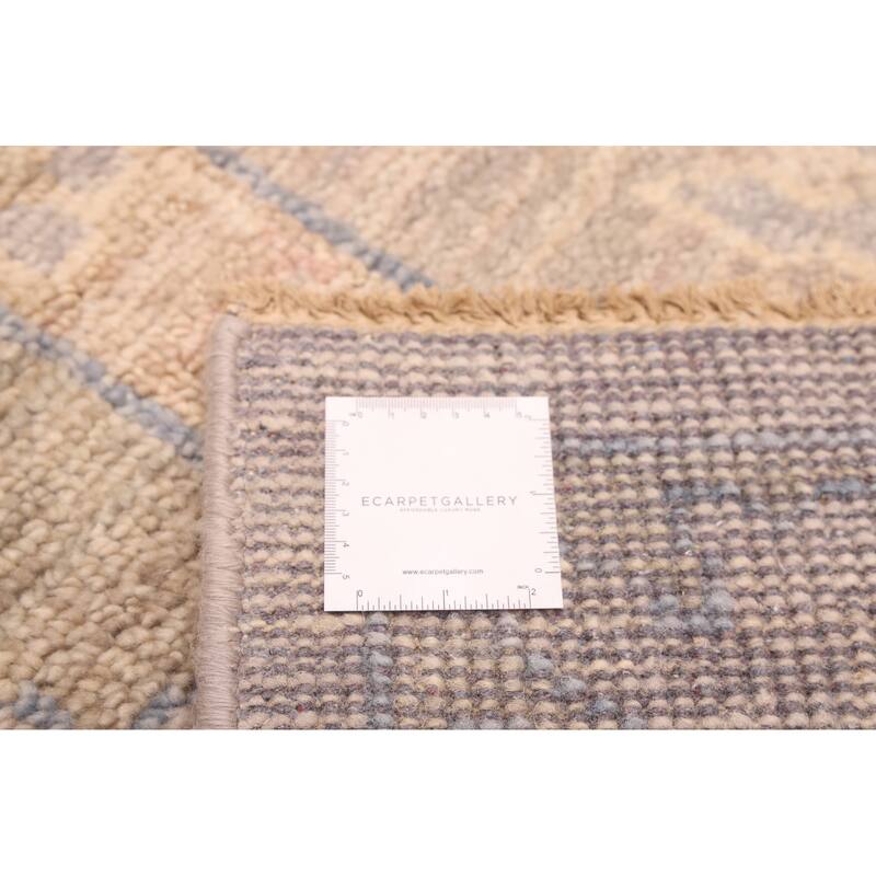 ECARPETGALLERY Hand-knotted Modern Oushak Taupe Wool Rug - 9'9 x 13'8