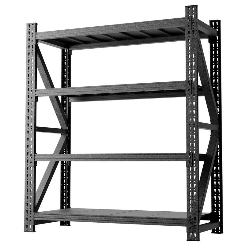 Heavy Duty Metal Adjustable Garage Shelves, 4000LBS Storage Rack Industrial Shelving Unit for Warehouse