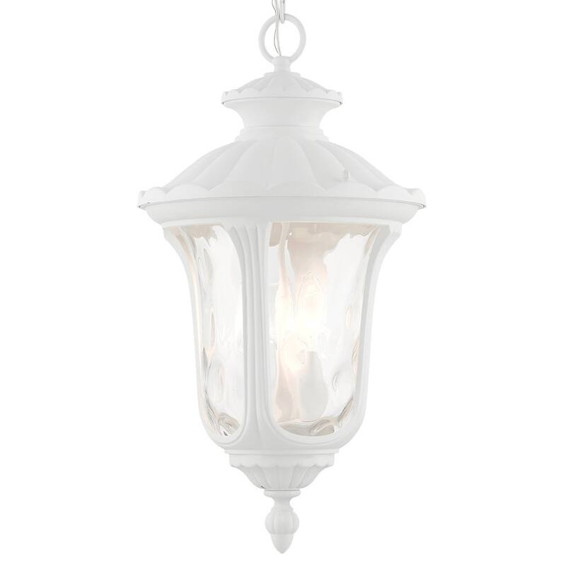 Livex Lighting Oxford 3 Light 11" Wide Outdoor Pendant - Textured White