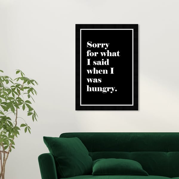 Definition Of Hungry Funny Kitchen Decor Wall Art Canvas Prints