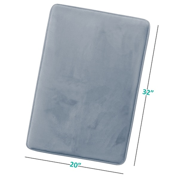 dimension image slide 3 of 58, Clara Clark Ultra Soft Plush Bathroom Rug - Non-Slip, Velvet, Memory Foam Bath Mat - Set of 2