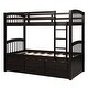preview thumbnail 19 of 23, Nestfair Twin Over Twin Wood Bunk Bed with Trundle and Drawers