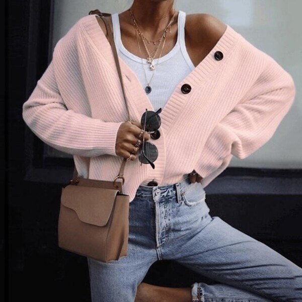 chunky loose knit cardigan