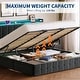 preview thumbnail 13 of 58, Bed Frame with Lift Up Storage, Upholstered Velvet Platform Bed with Storage Headboard