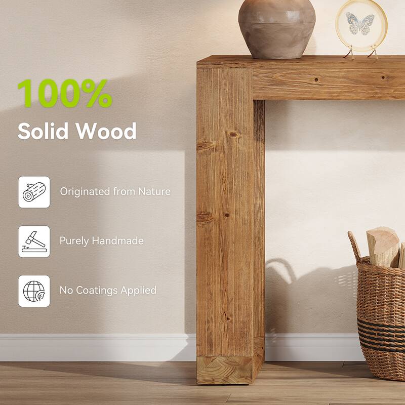 63-inch Solid Wood Console Table