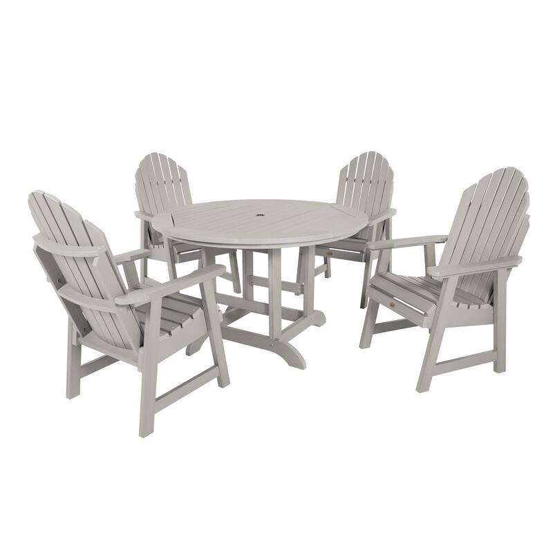 Hamilton 5-piece Outdoor Dining Set - 48" Round Table, Dining-height - Harbor Gray