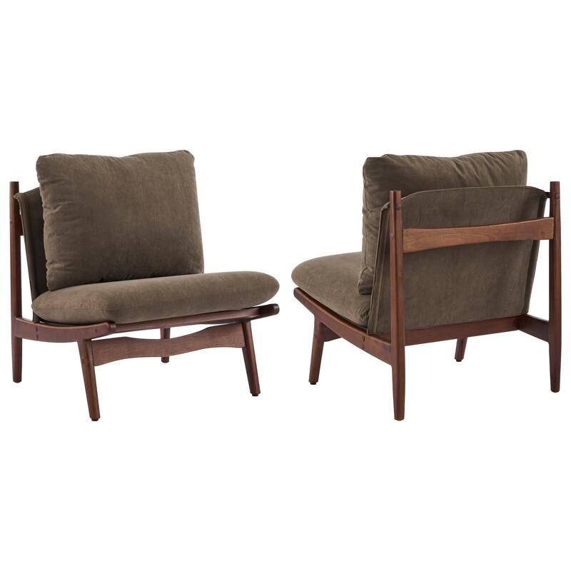 Scott Living Vista Accent Chair Wooden Frame, Set of 2