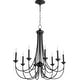 preview thumbnail 1 of 4, Quorum International Brooks 8 Light 29" Wide Chandelier Noir