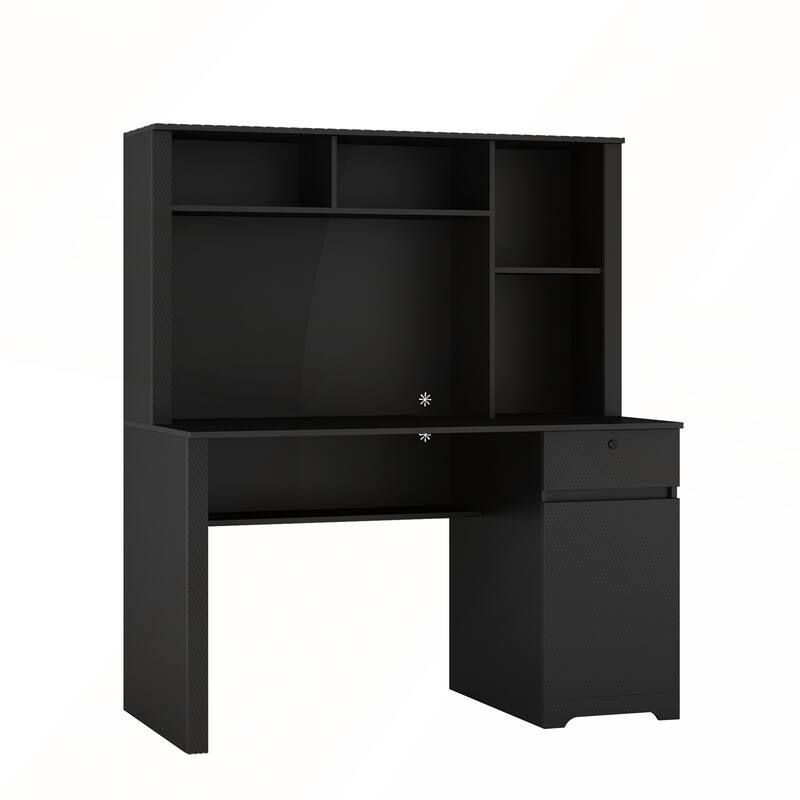 Computer Desk with Hutch and Bookshelf